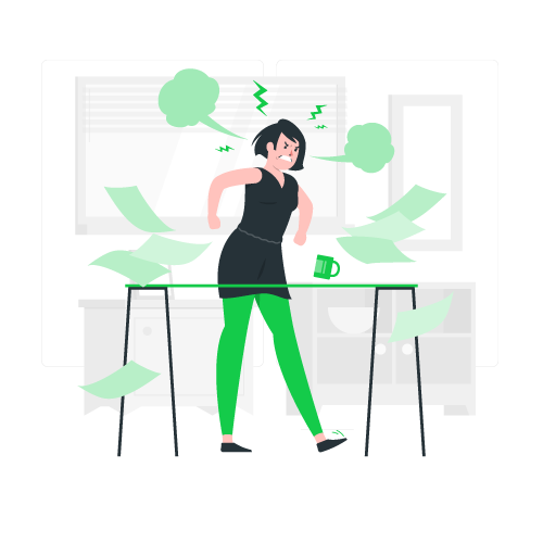 desenho-mulher-irritada-cadastrando-produtos-manualmente