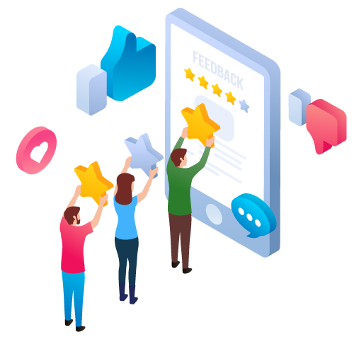 ilustracao feedback cliente