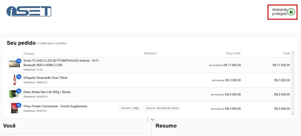 print iset selo seguranca ambiente protegido